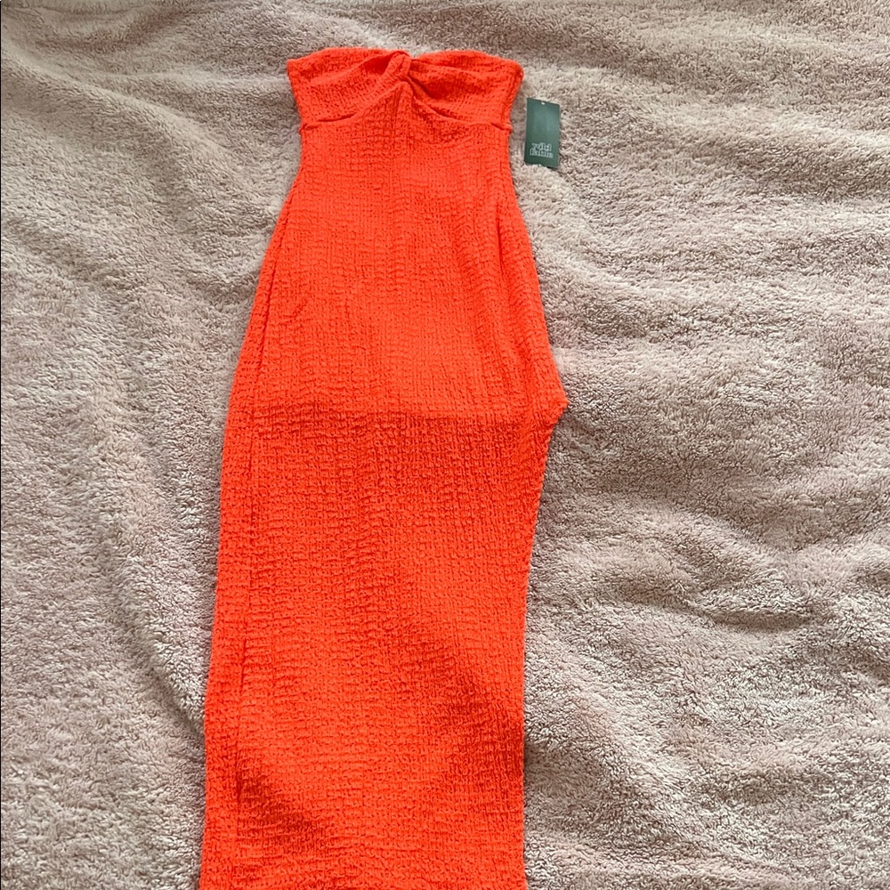 Wild Fable Bright Red Smocked Top